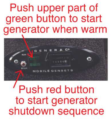 Generator Control on Dash