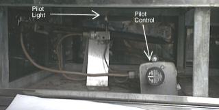 Coffee Pot Pilot Light and
              Controls