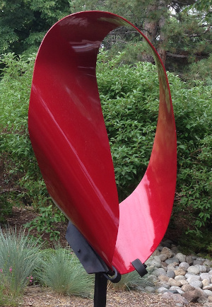 Large mobius painted red